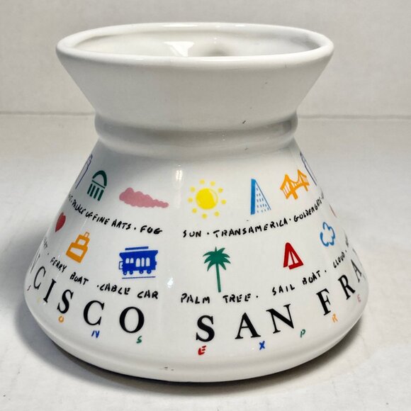 Vintage Spillproof Ceramic Coffee Mug Cup San Francisco Souvenir Luke A Tuke '87 - Picture 5 of 12